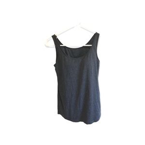 THREE Uniqlo sleeveless bra tops (charcoal, light grey, pink) - S